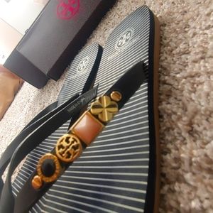 Tory Burch Kiley Charm Flip Flops